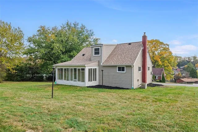 a house view with a garden space