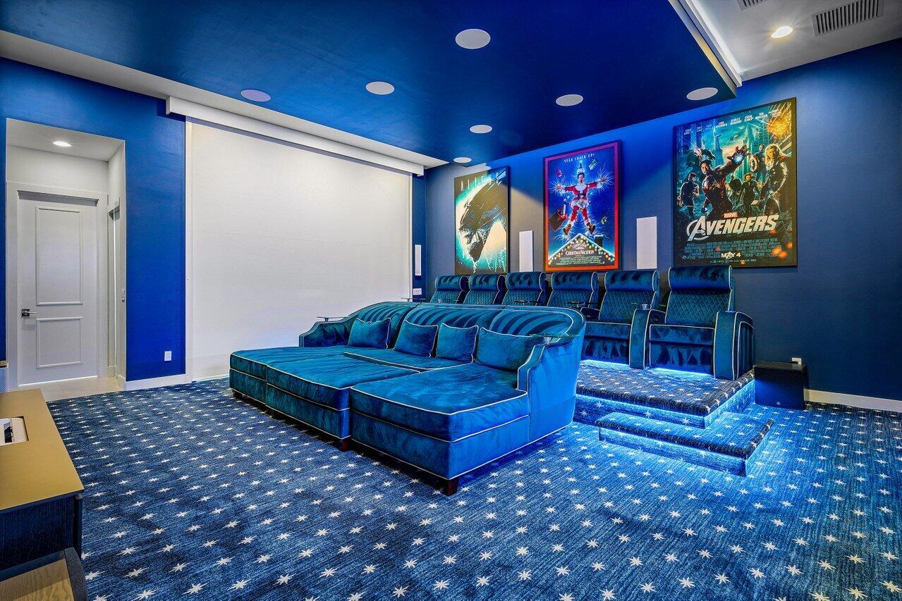 9723 Chianti Classico Terrace Boca Raton, FL 33496 - Photo 35 of 78 Custom Movie Theater