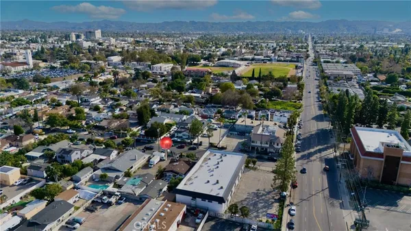 an aerial view of a city