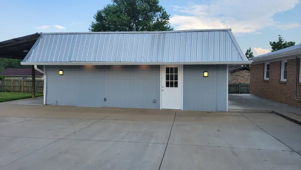 a backyard of a house