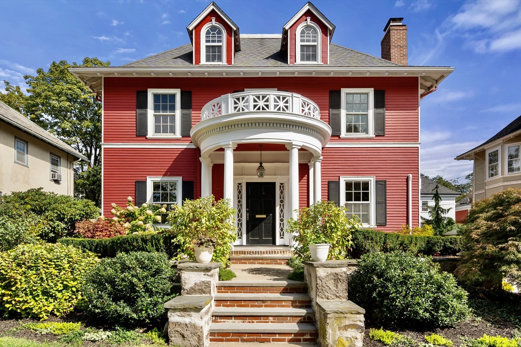 a front view of a house