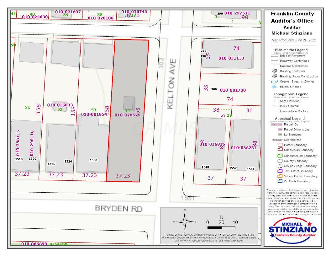 1534 Bryden Road, Unit 36 Columbus, OH 43205 - Photo 5 of 15 auditor's map of parcel location