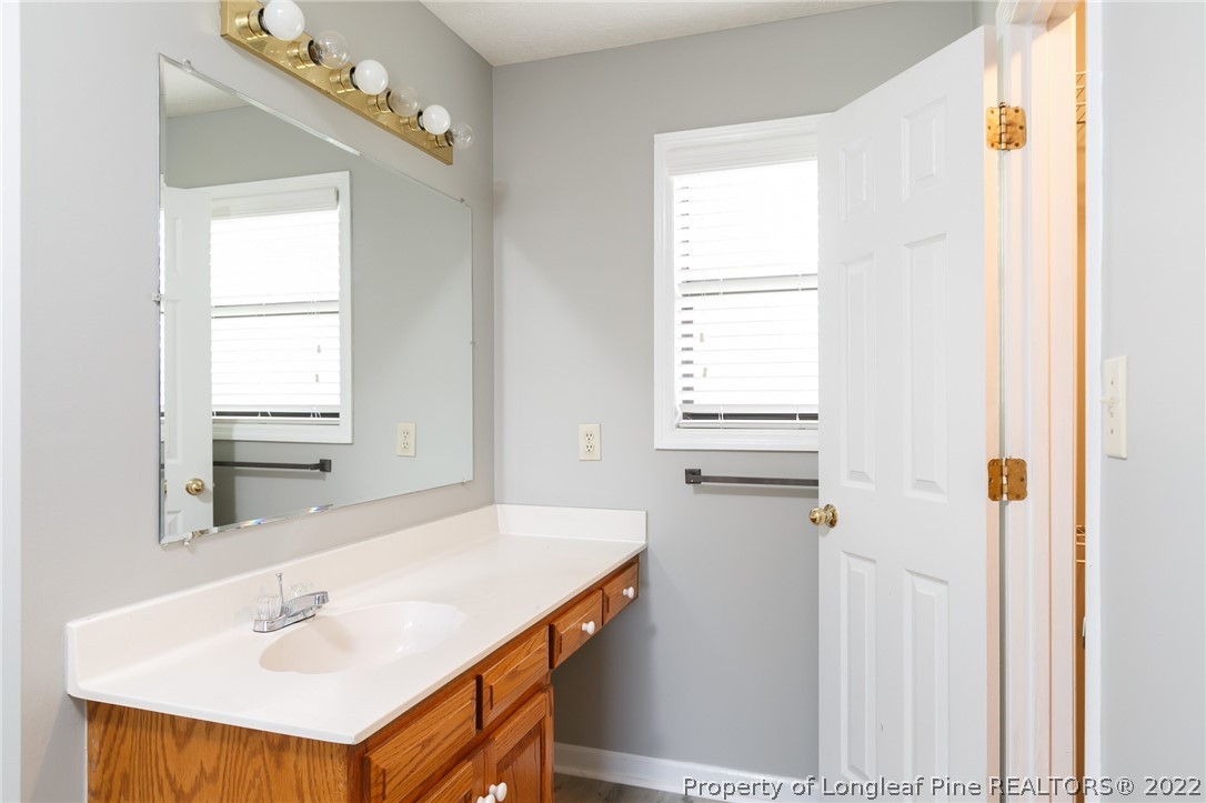 4629 Legion Road Hope Mills, NC 28348 - Photo 19 of 21 a bathroom with a sink and a mirror
