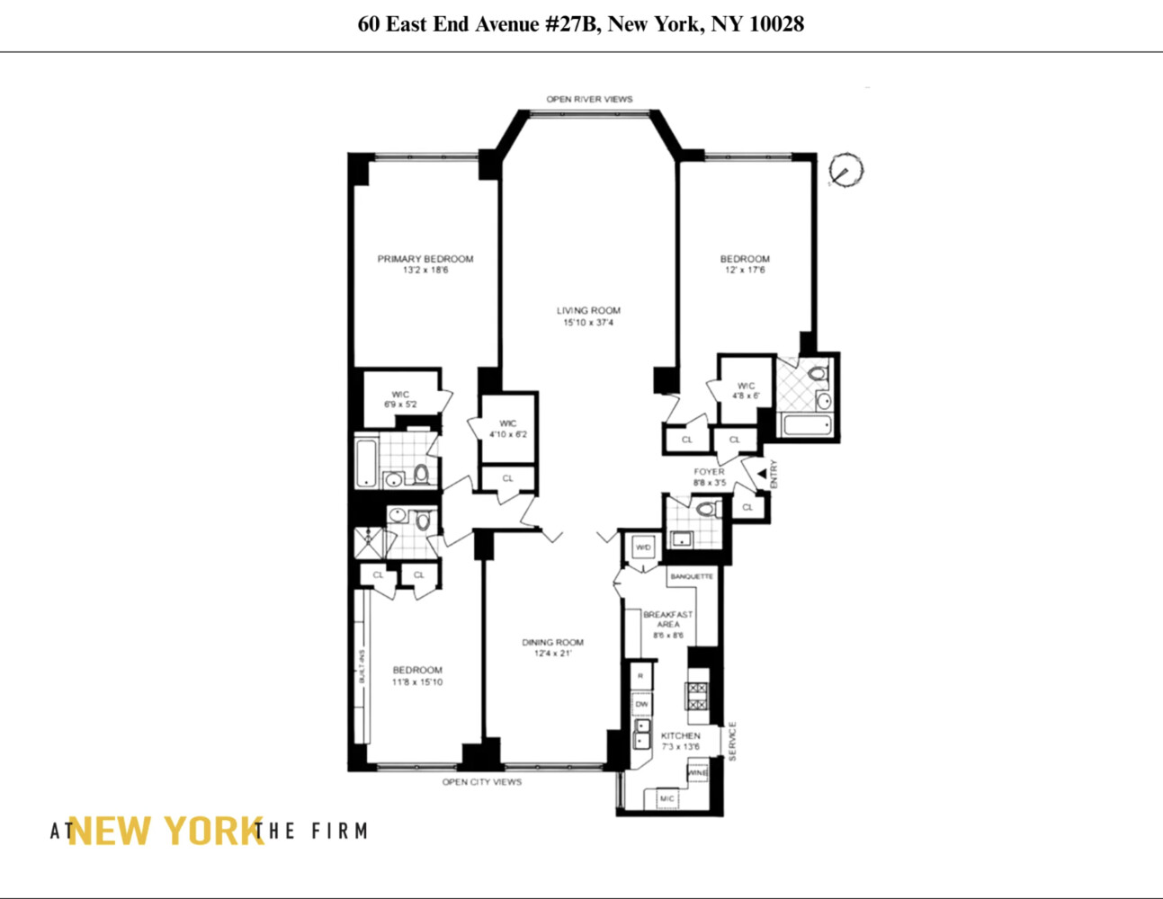 60 East End Avenue, Unit 27B Manhattan, NY 10028 - Photo 11 of 11 a picture of a floor plan