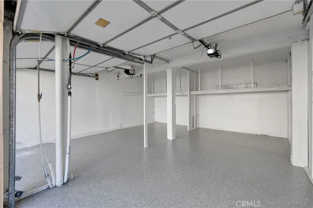 a view of a indoor garage