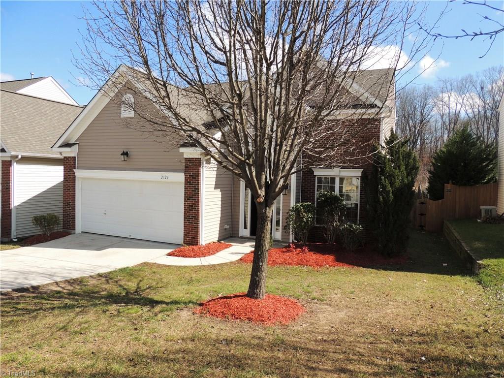 2124 Burton Run Road High Point, NC 27262 - Photo 3 of 29 Nicely landscaped front yard! Sidewalk leads to 2 story entry.