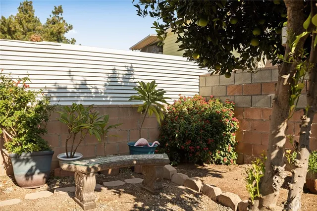 a potted plant sitting in front of a house