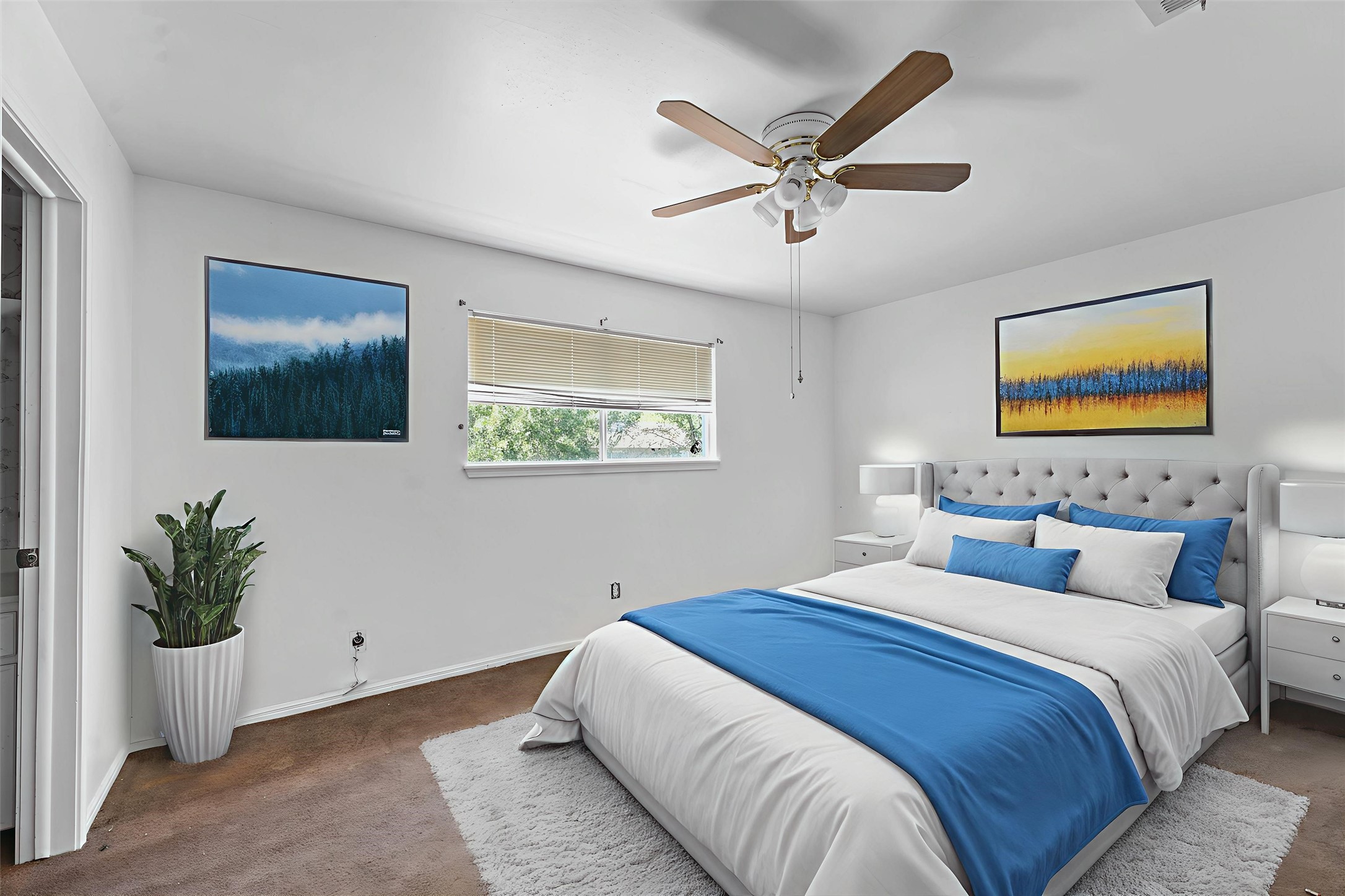 3930 Cypress Hill Drive Spring, TX 77388 - Photo 22 of 29 a bedroom with a bed and a painting on the wall