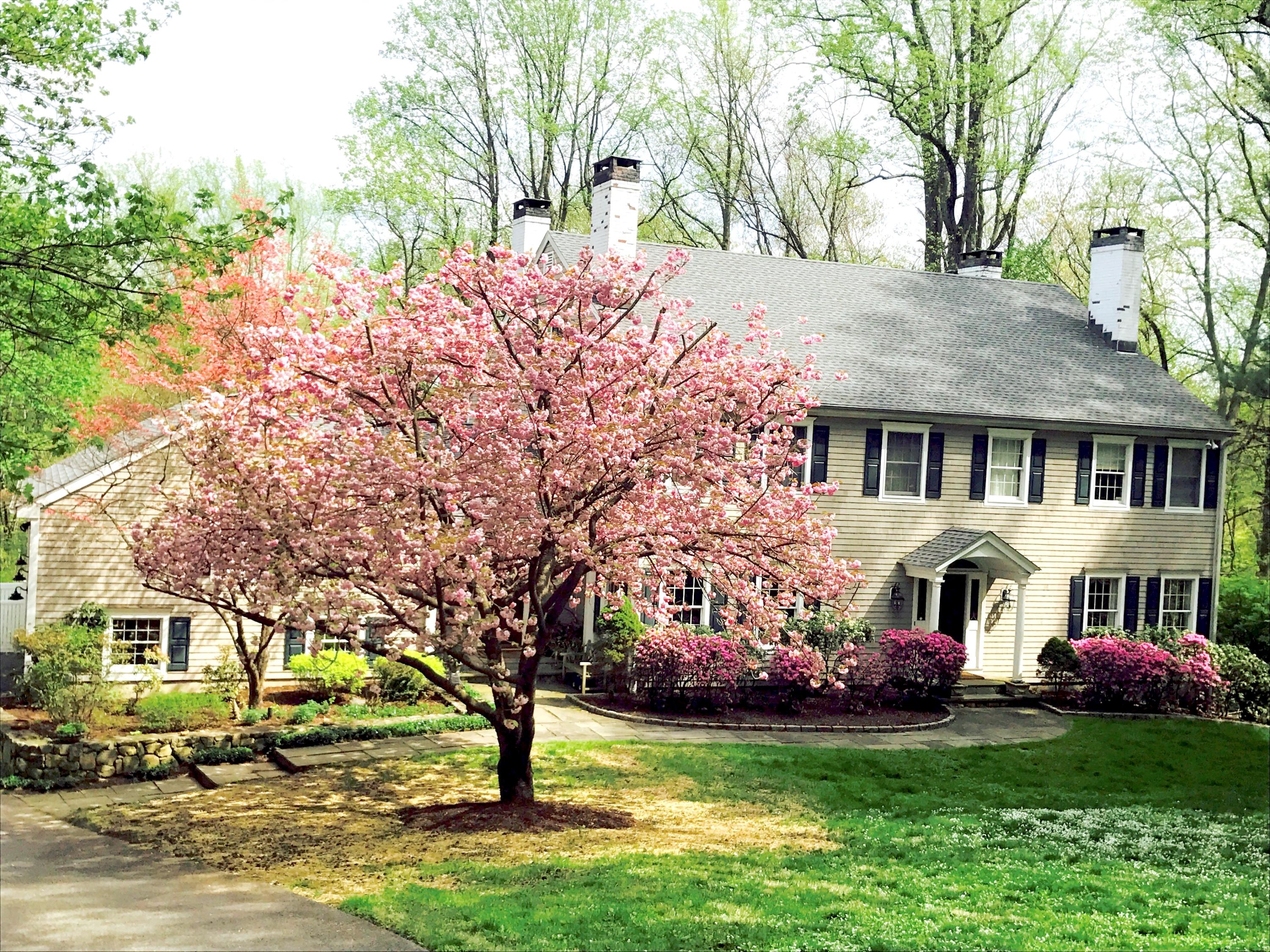 152 Marshall Ridge Road New Canaan, CT 06840 - Photo 1 of 34 a front view of a building with garden