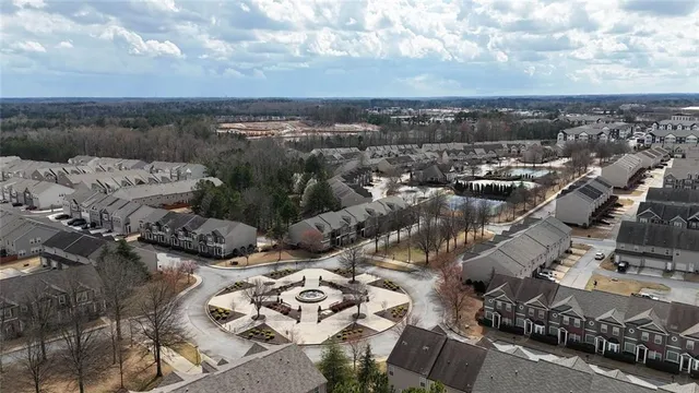 an aerial view of a city