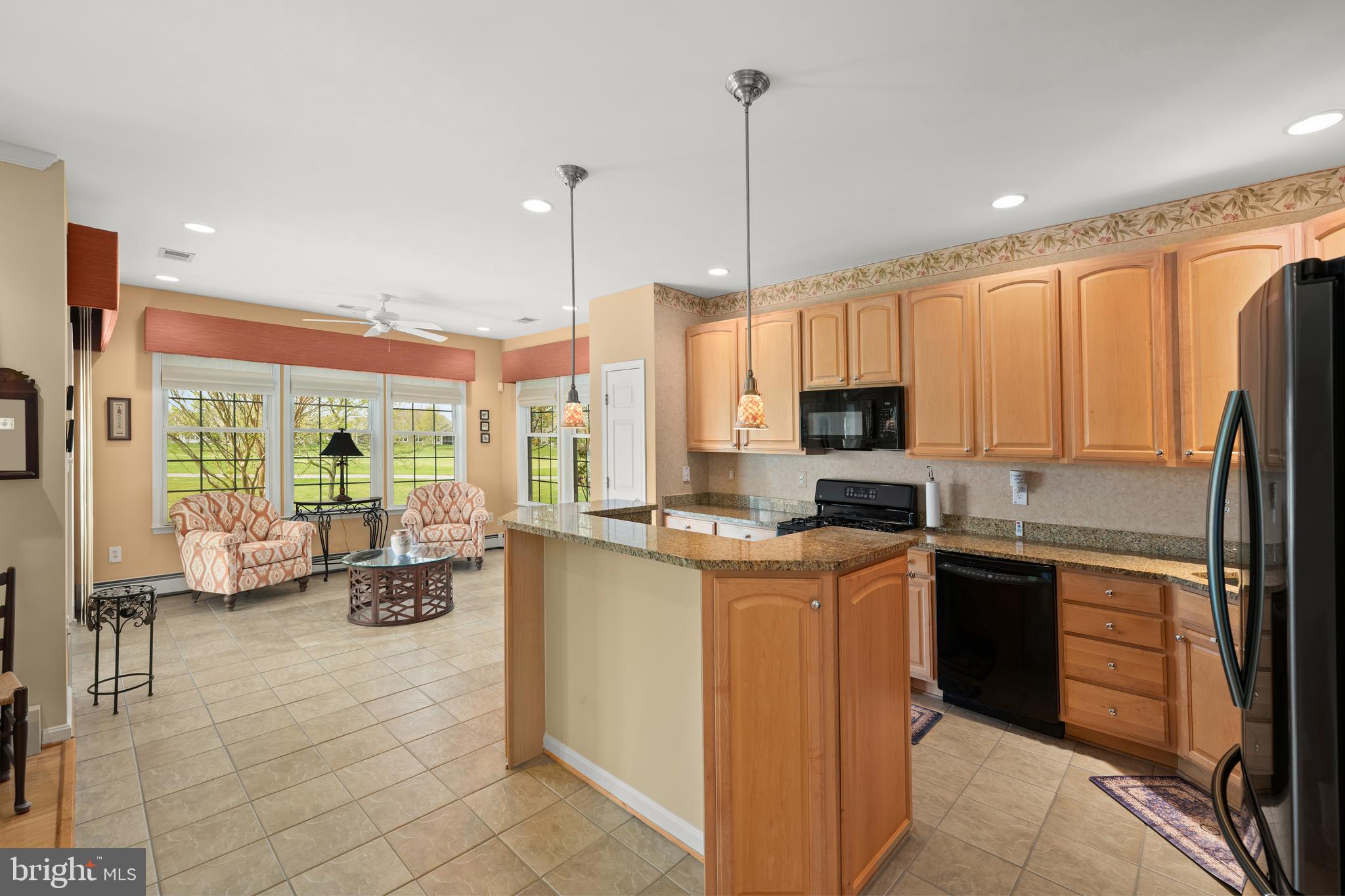 152 Widgeon Way Bridgeville, DE 19933 - Photo 6 of 37 a kitchen with stainless steel appliances granite countertop a stove top oven a sink dishwasher a refrigerator and white cabinets with wooden floor