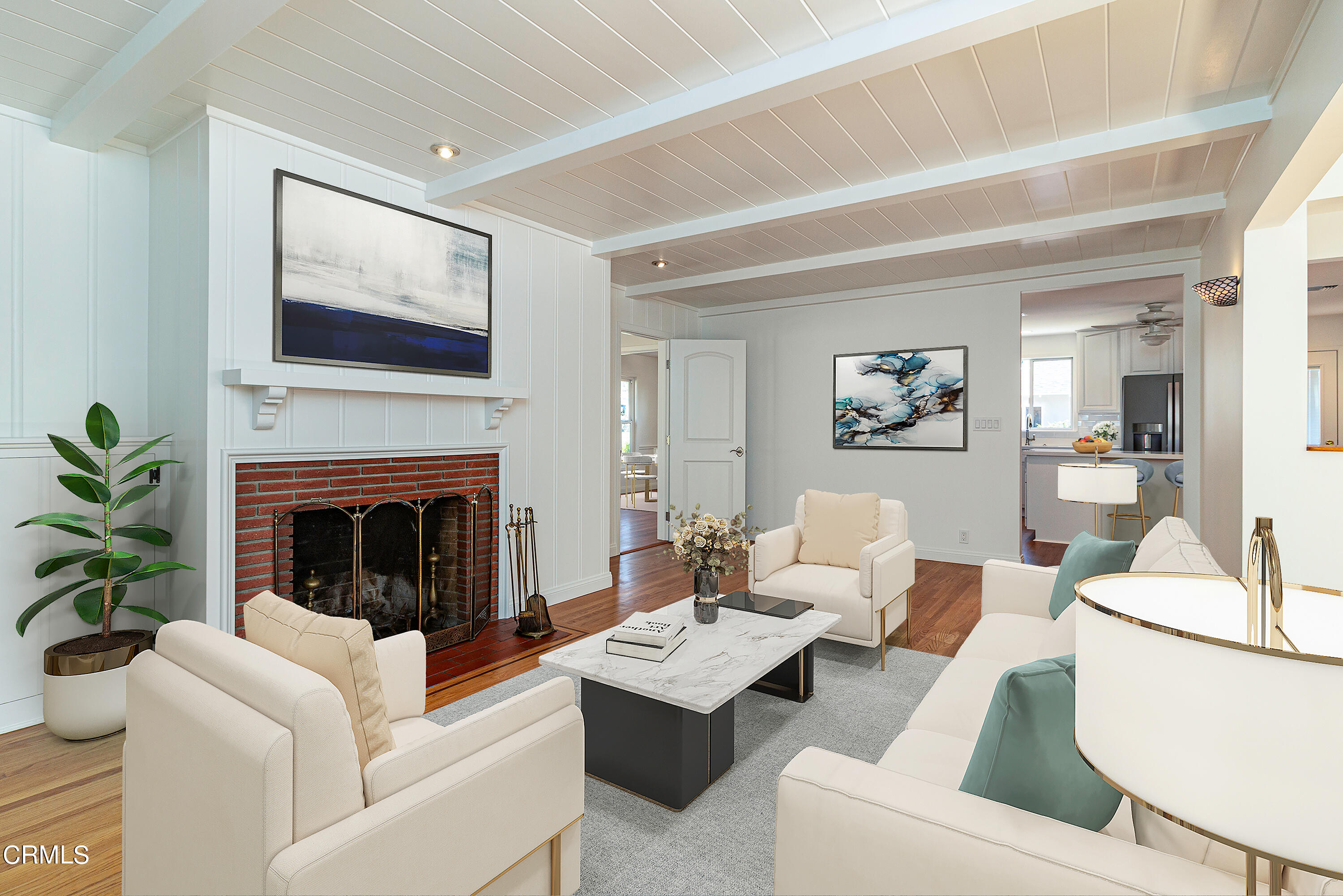 3850 Shadow Grove Road Pasadena, CA 91107 - Photo 2 of 16 a living room with furniture and a fireplace