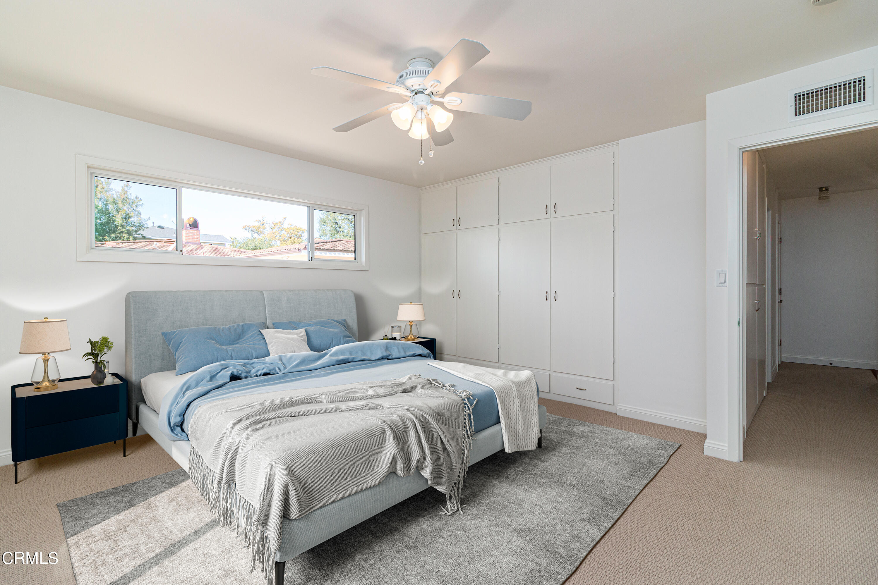 3850 Shadow Grove Road Pasadena, CA 91107 - Photo 9 of 16 a bedroom with a bed and a chandelier