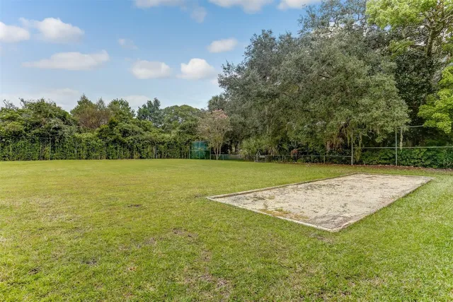 a view of an outdoor space and a yard