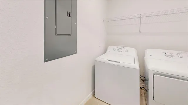 a view of a hallway with a small space