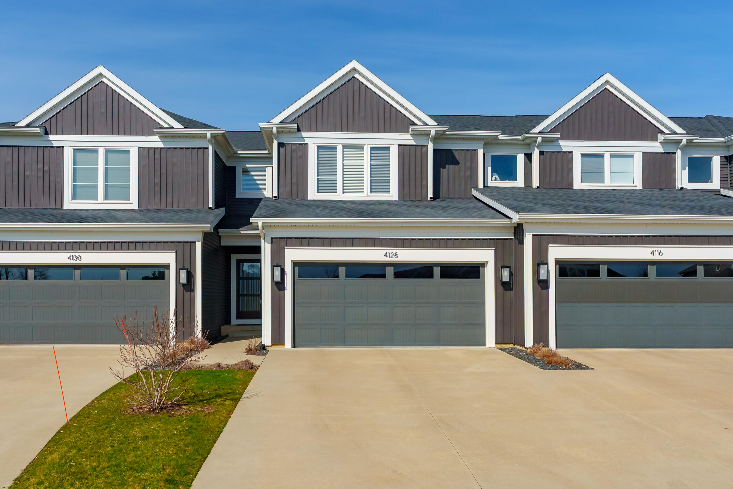 Private entry and two car garage
