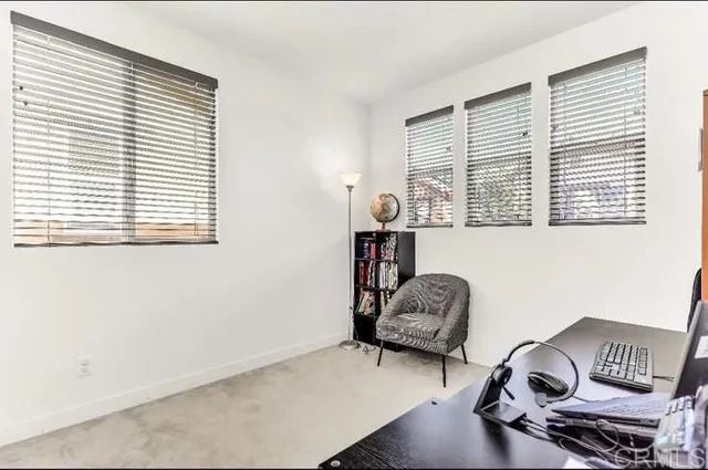 a potted plant sitting in front of a door