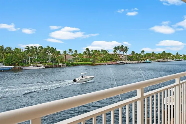 a view of a lake from a balcony