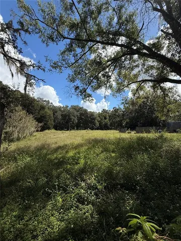 a view of lake with green space