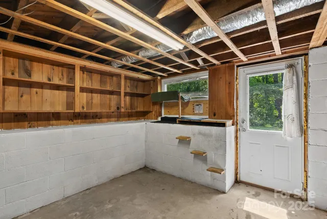 a view of storage and utility room