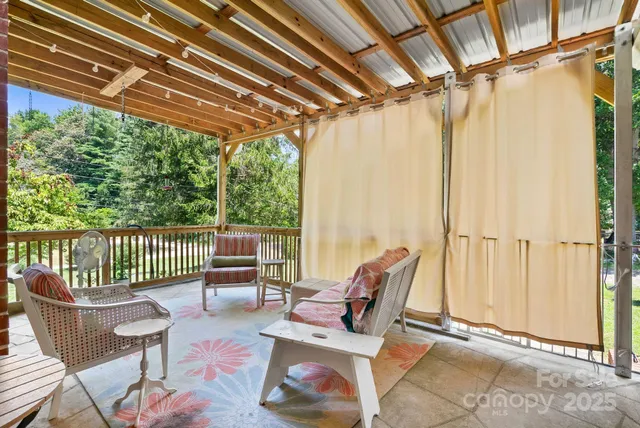 a outdoor space with furniture