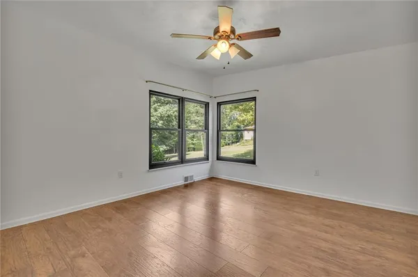 wooden floor in an empty room