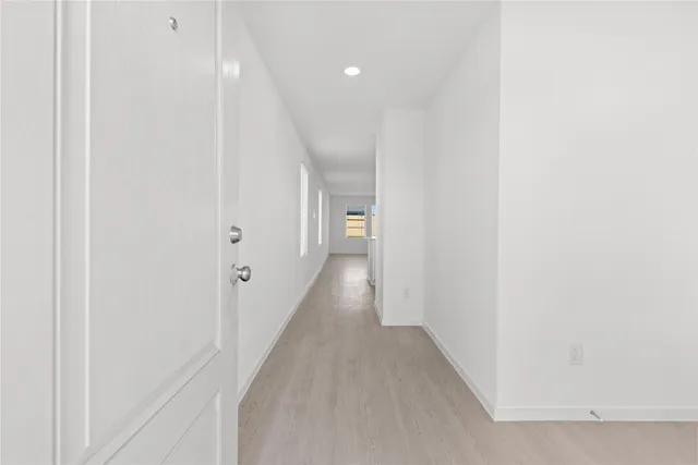 a view of hallway with stairs