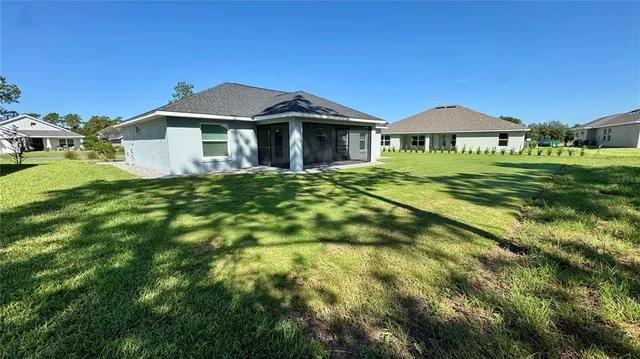 a view of a field with a tree