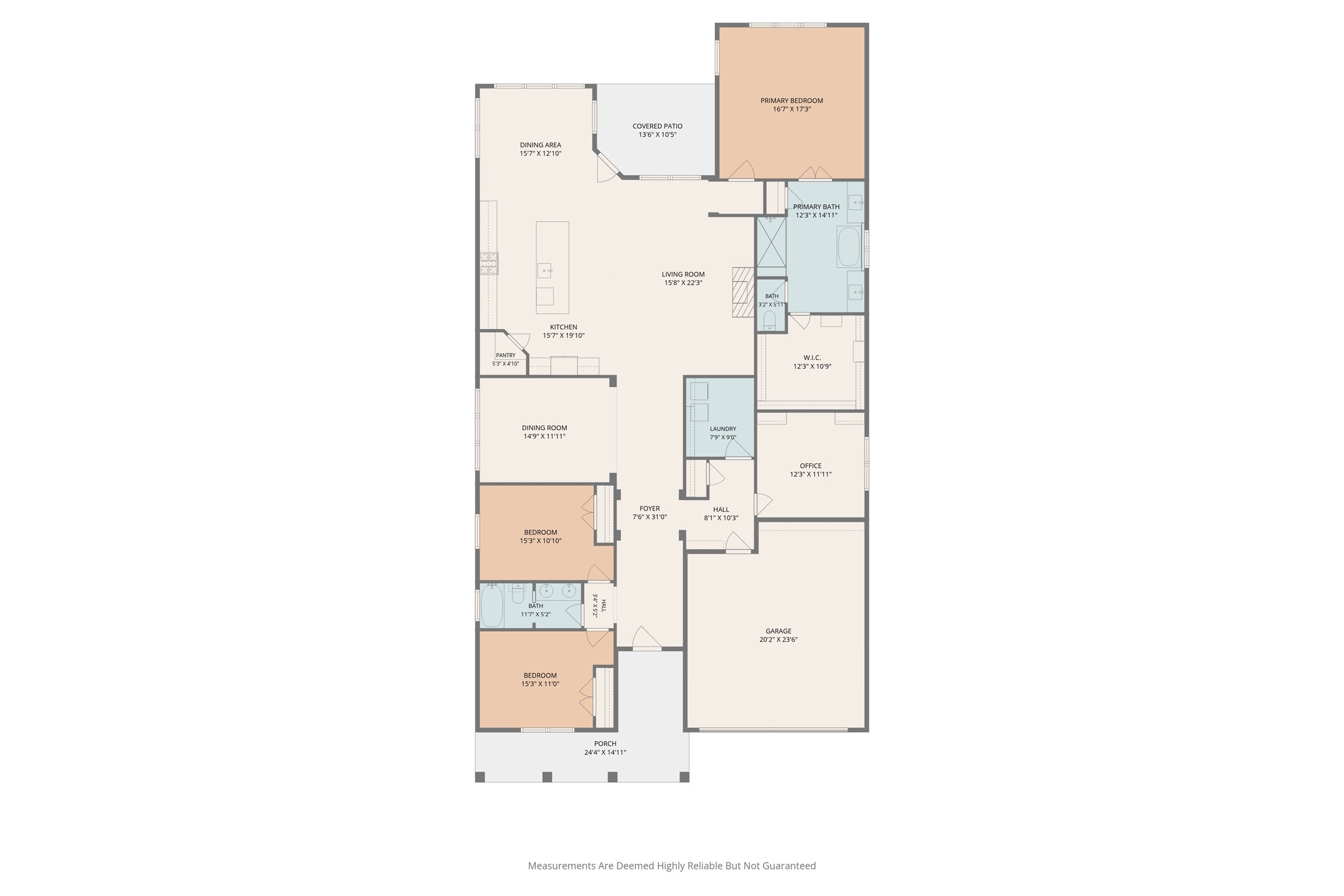 2206 Rope Maker Road Conroe, TX 77384 - Photo 42 of 42 Floorplan of this true one-story house.