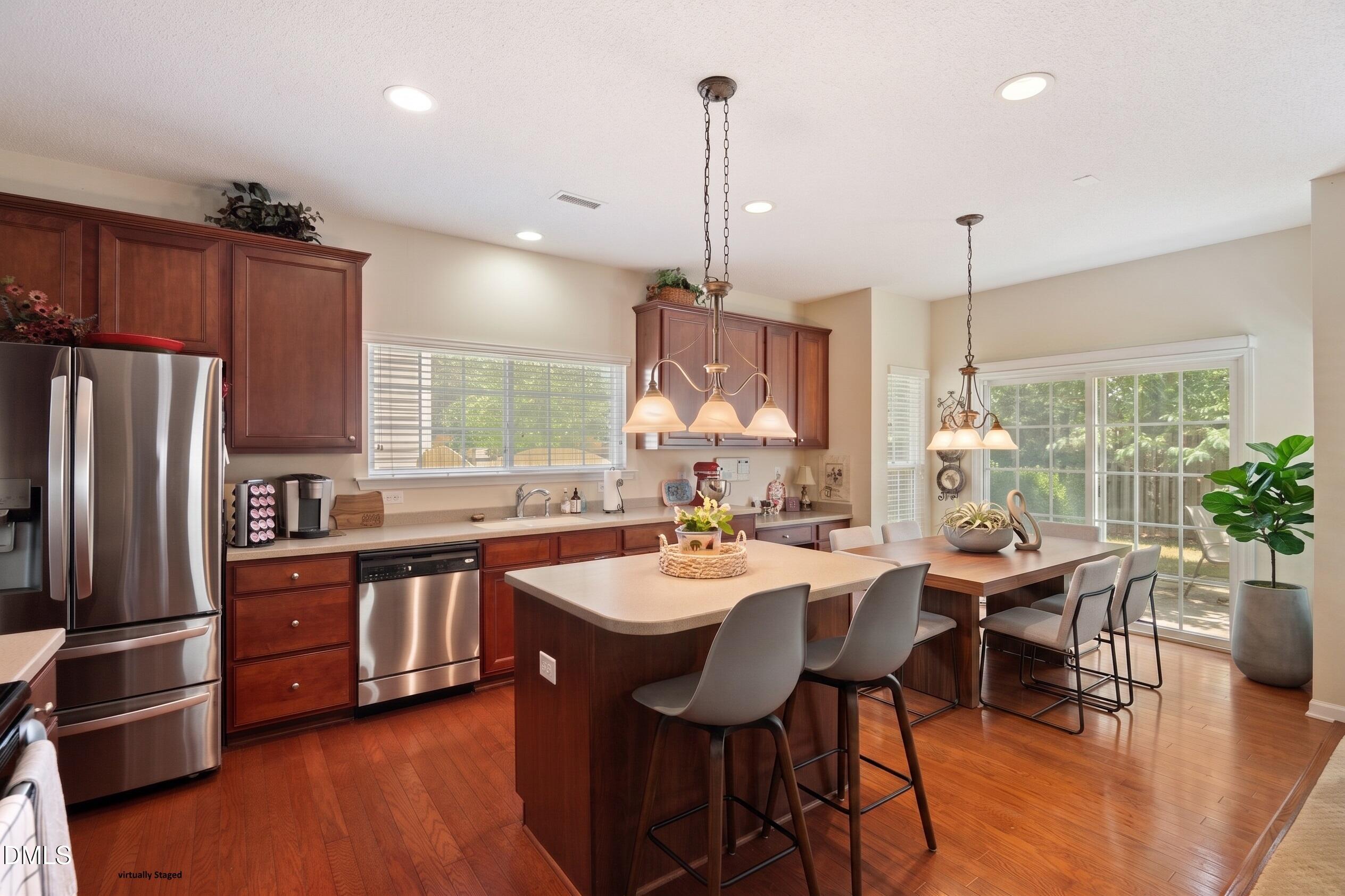 5209 Heather Ridge Lane Raleigh, NC 27610 - Photo 9 of 35 Kitchen with Virtual Stools