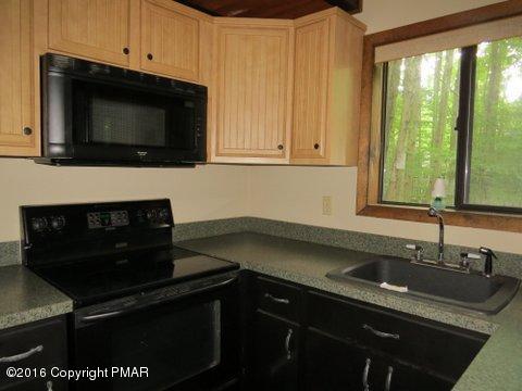 230 Selig Road Pocono Lake, PA 18347 - Photo 11 of 20 a kitchen with a sink stove and microwave