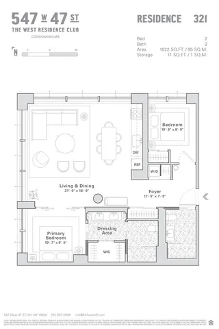 $1,695,000 | 547 West 47th Street, Unit 321 | Hell's Kitchen