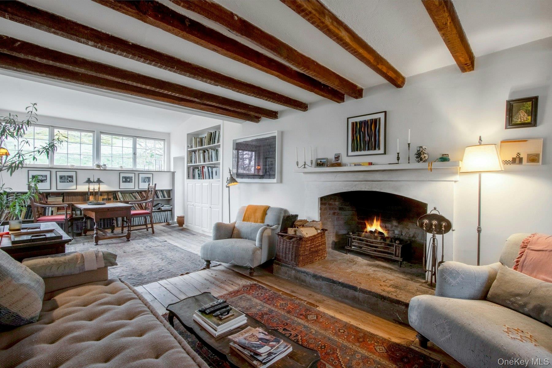 75 Washington Springs Road Palisades, NY 10964 - Photo 40 of 48 a living room with furniture and a fireplace