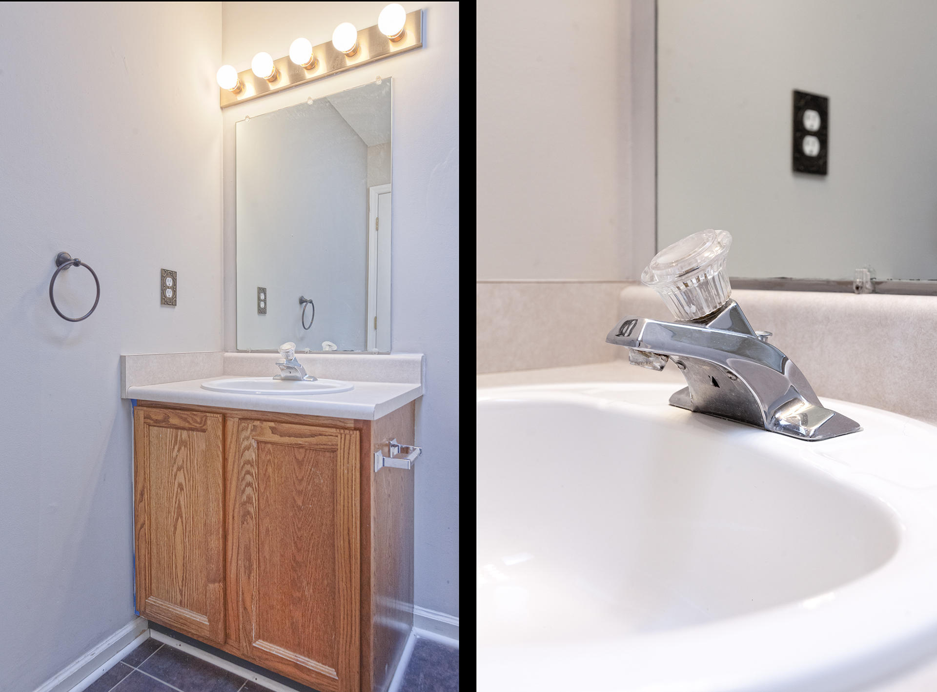 4754 West Westvale Road Northeast Roanoke, VA 24019 - Photo 11 of 22 a bathroom with a sink and a mirror