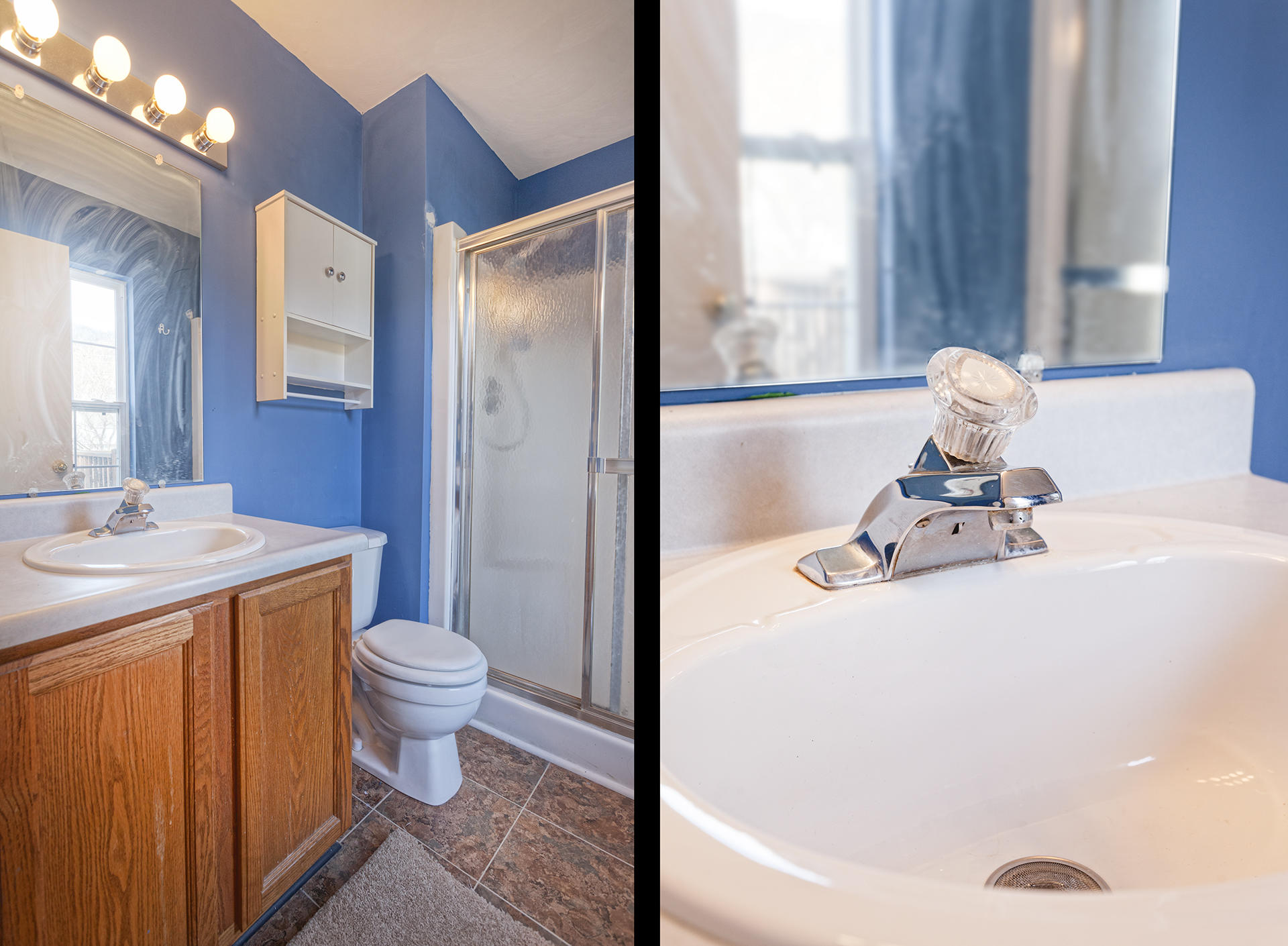 4754 West Westvale Road Northeast Roanoke, VA 24019 - Photo 8 of 22 a bathroom with a sink toilet and shower