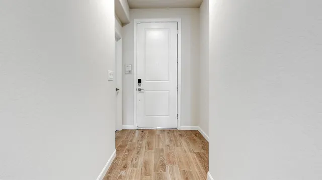 a view of a bedroom from window