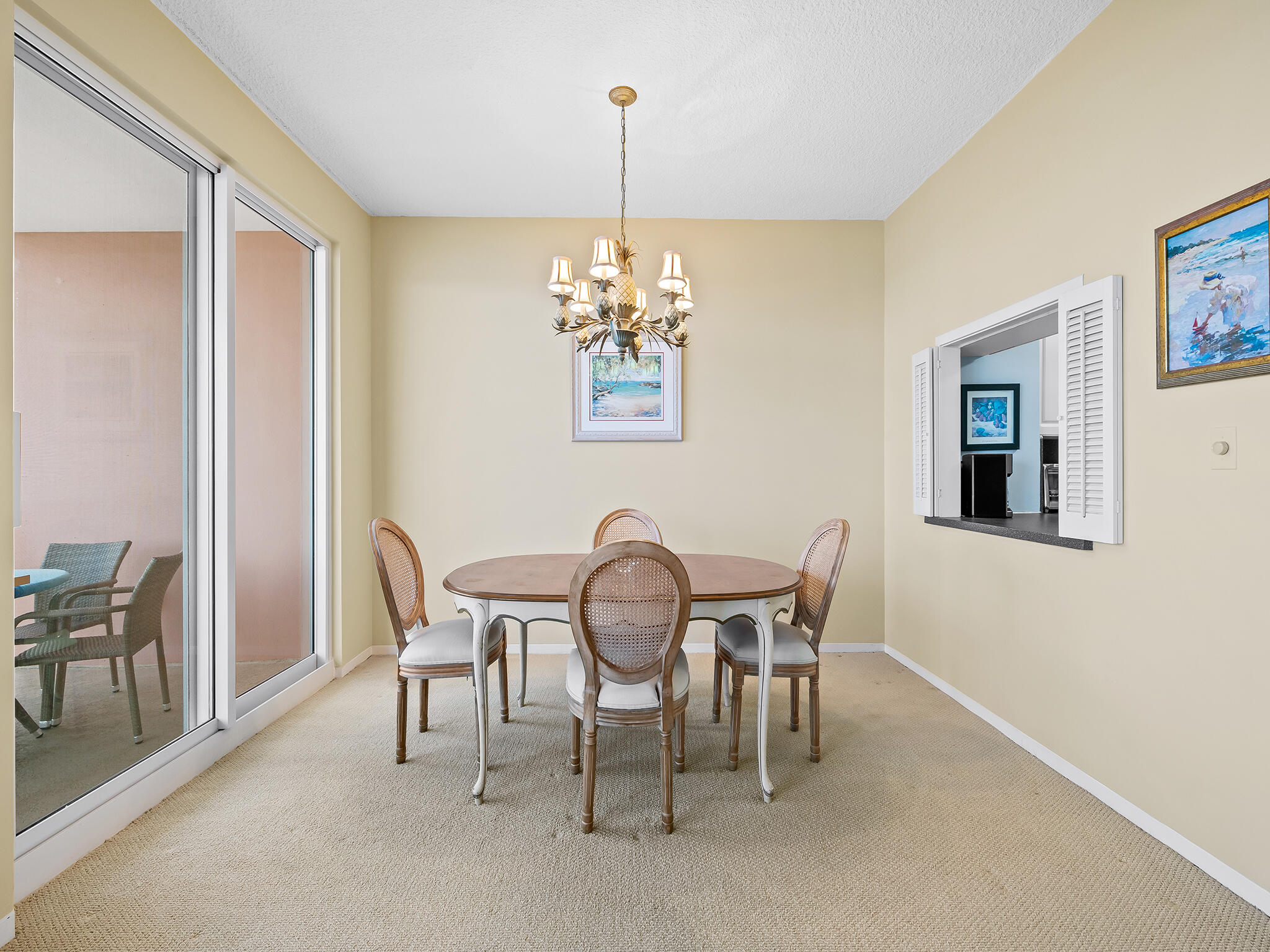 2921 South Ocean Boulevard, Unit 507 Highland Beach, FL 33487 - Photo 5 of 22 a dining room with furniture and window