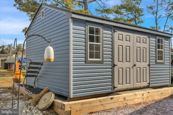 a view of a house with a large window