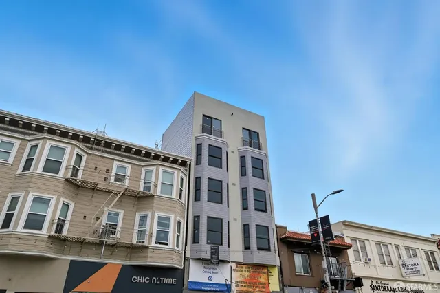 a front view of a building