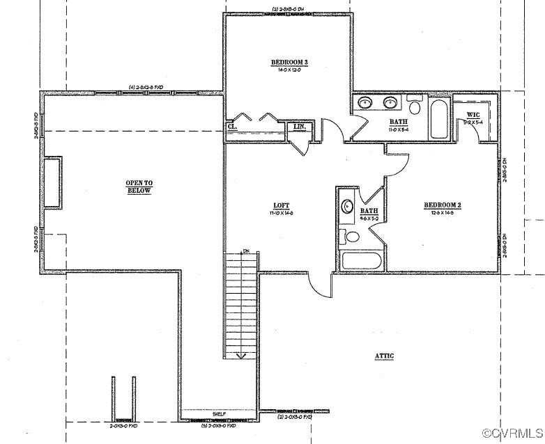 11513 Barrows Ridge Lane Chesterfield, VA 23838 - Photo 48 of 49 2nd Floor Floorplan