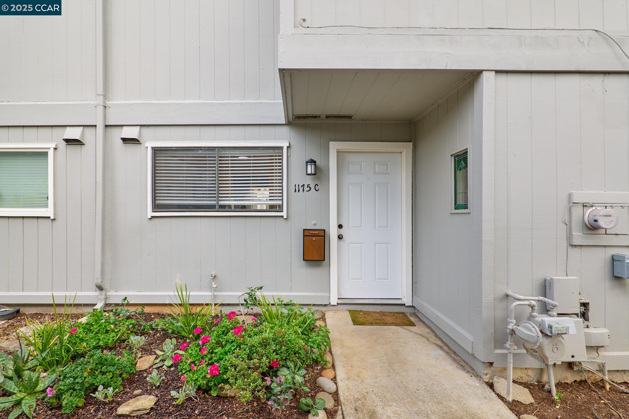 a view of front door of house