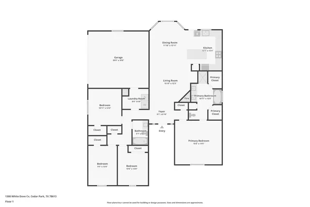 $429,500 | 1300 White Dove Cove, Cedar Park, TX 78613