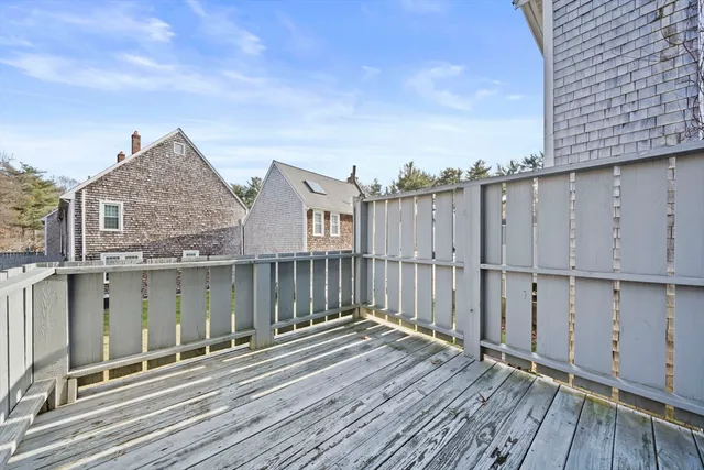 a view of a wooden deck