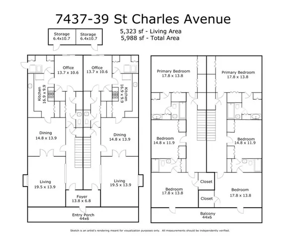 $1,125,000 | 7437-39 St Charles Avenue, New Orleans, LA 70118