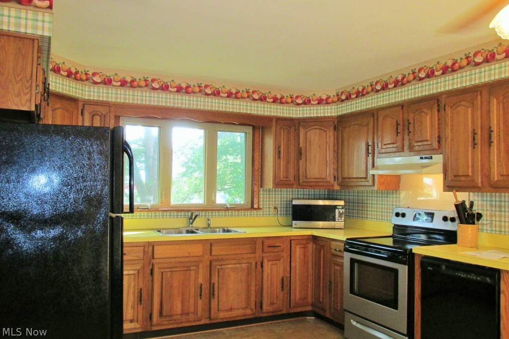 updated kitchen with newer appliances