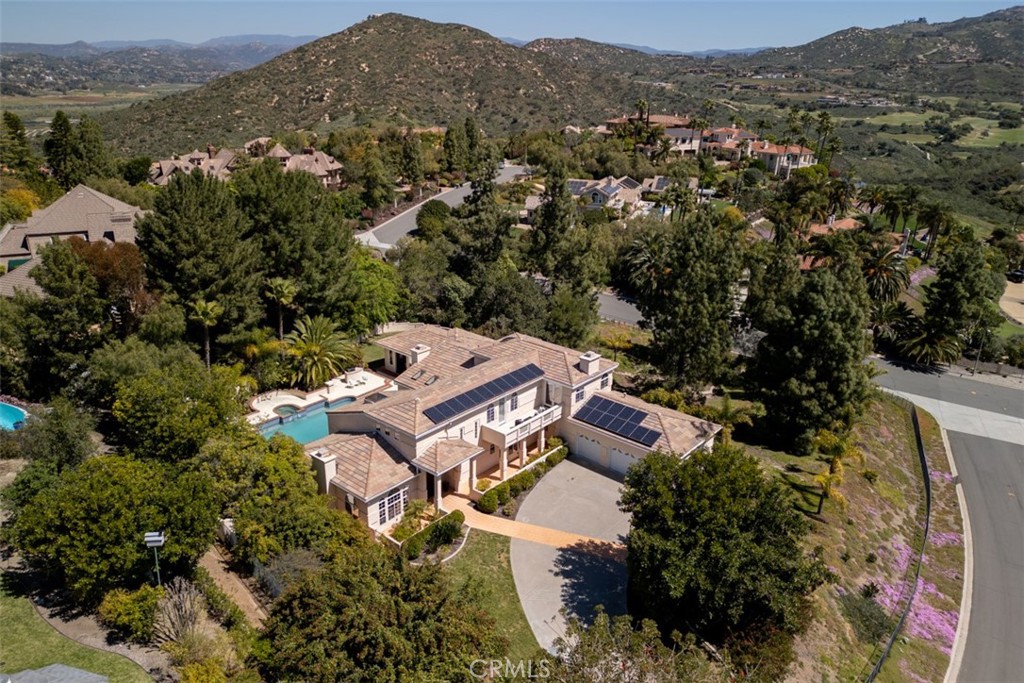 Aerial view of the property.