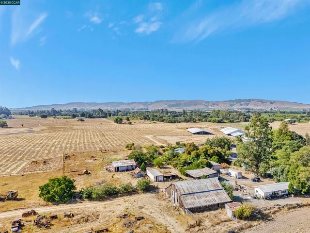 a view of a city with mountain