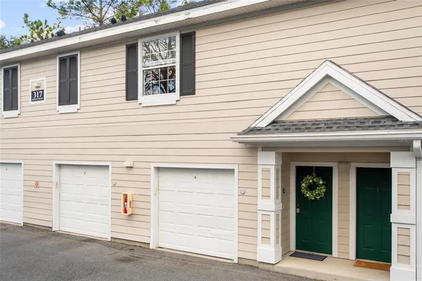 a front view of a house