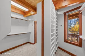 a swimming pool with wooden fence