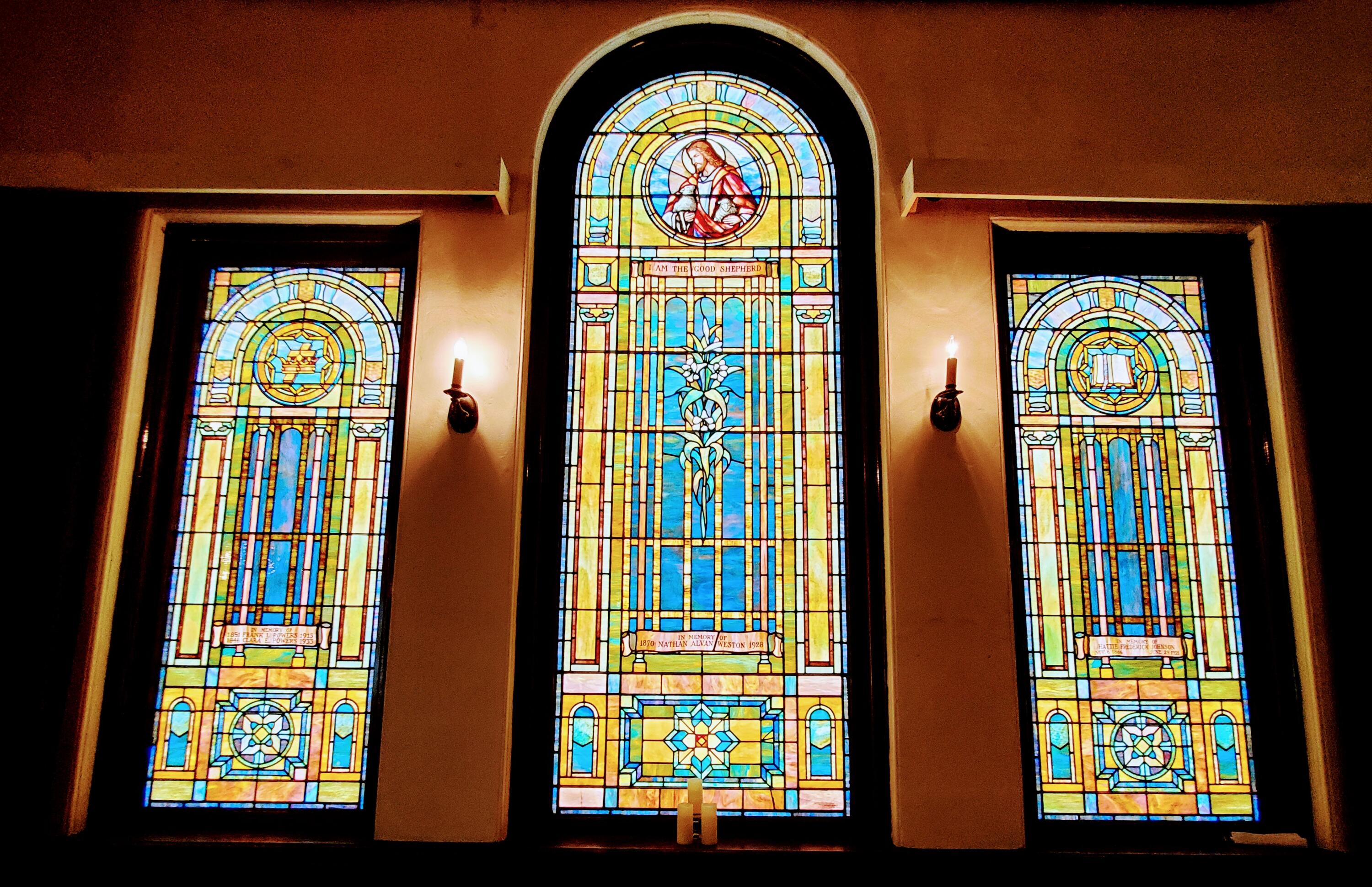 96 Main Street Madison, ME 04950 - Photo 22 of 28 98_UPSTAIRS STAINED GLASS